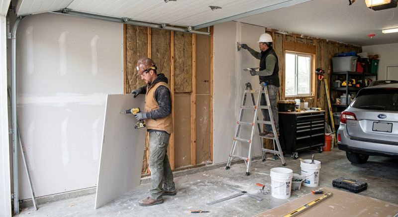 Garage Drywall Replacement in Denver County, CO