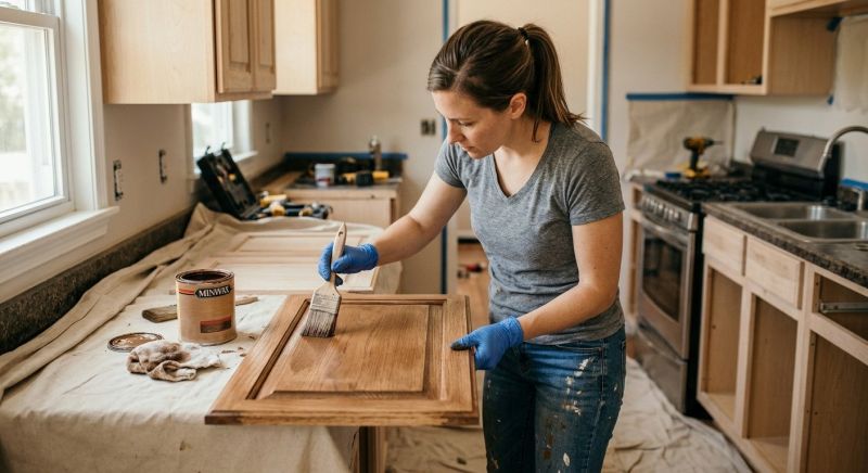 Kitchen Cabinet Staining in Dayton, OH