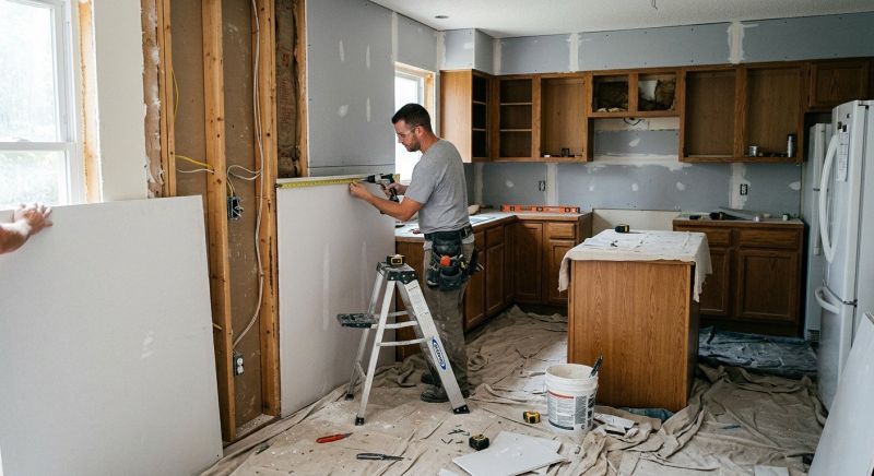 Kitchen Drywall Installation in Kansas City, MO