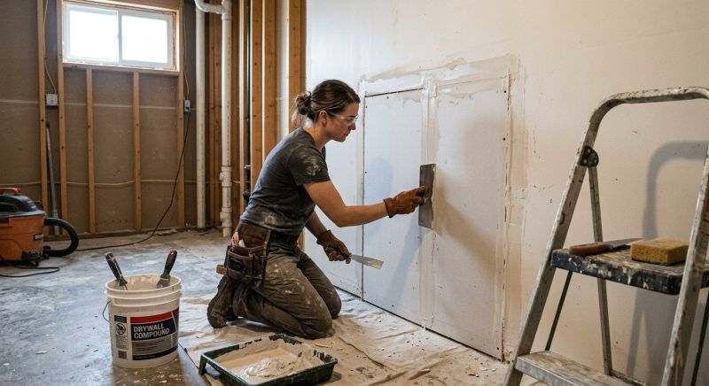 Basement Drywall Repair in Wilmington, NC