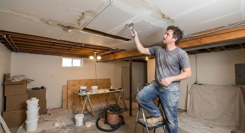 Basement Drywall Repair in Olathe, KS