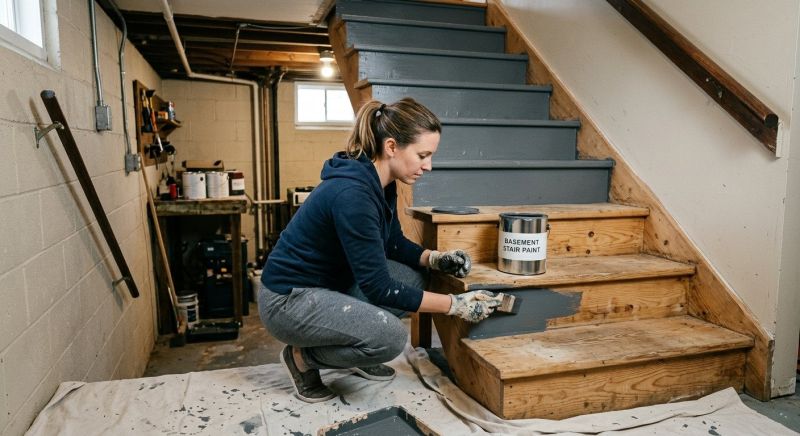 Basement Stairs Painting in Waco, TX