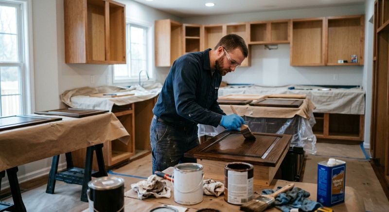 Built In Cabinetry Staining in Kokomo, IN