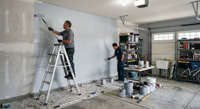 Interior Garage Painting in Wilmington, NC