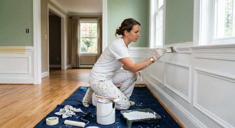 Interior Railing Painting in Waco, TX