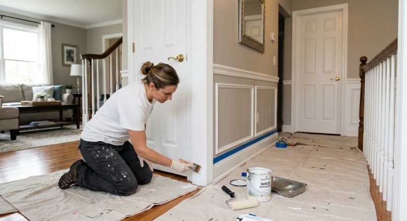 Interior Trim Painting in Kansas City, KS