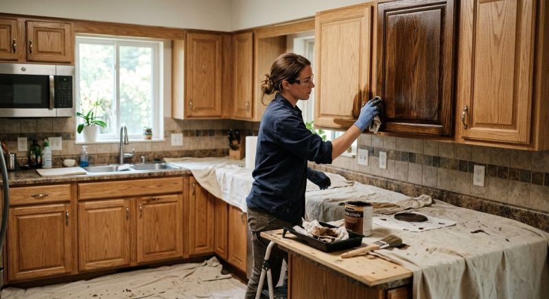 Kitchen Cabinet Staining in Dayton, OH