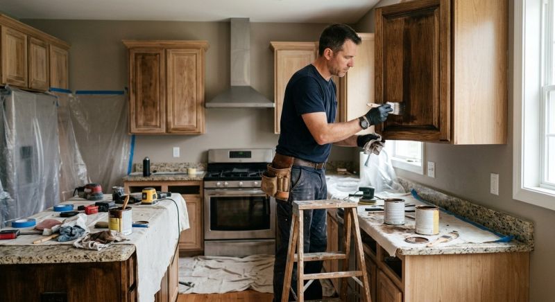 Kitchen Cabinet Staining in Dayton, OH