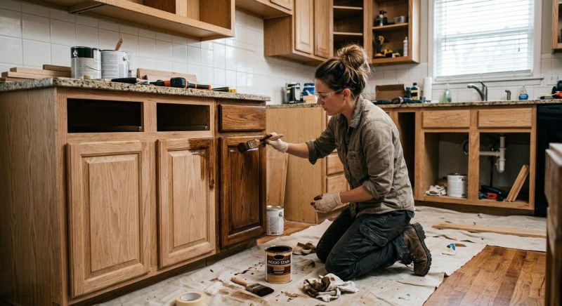 Kitchen Cabinet Staining in Indianapolis, IN