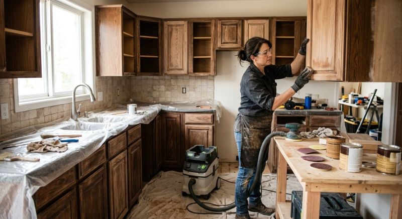 Kitchen Cupboard Refinishing in Terre Haute, IN