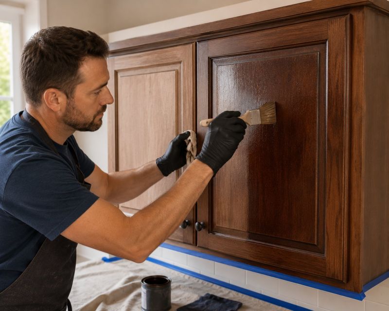 Kitchen Cupboard Refinishing in Lafayette, IN