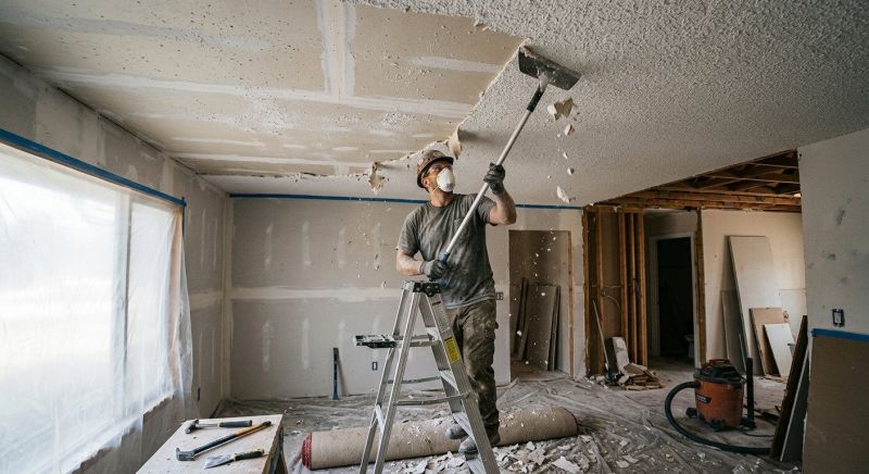 Knockdown Ceiling Removal in Waco, TX