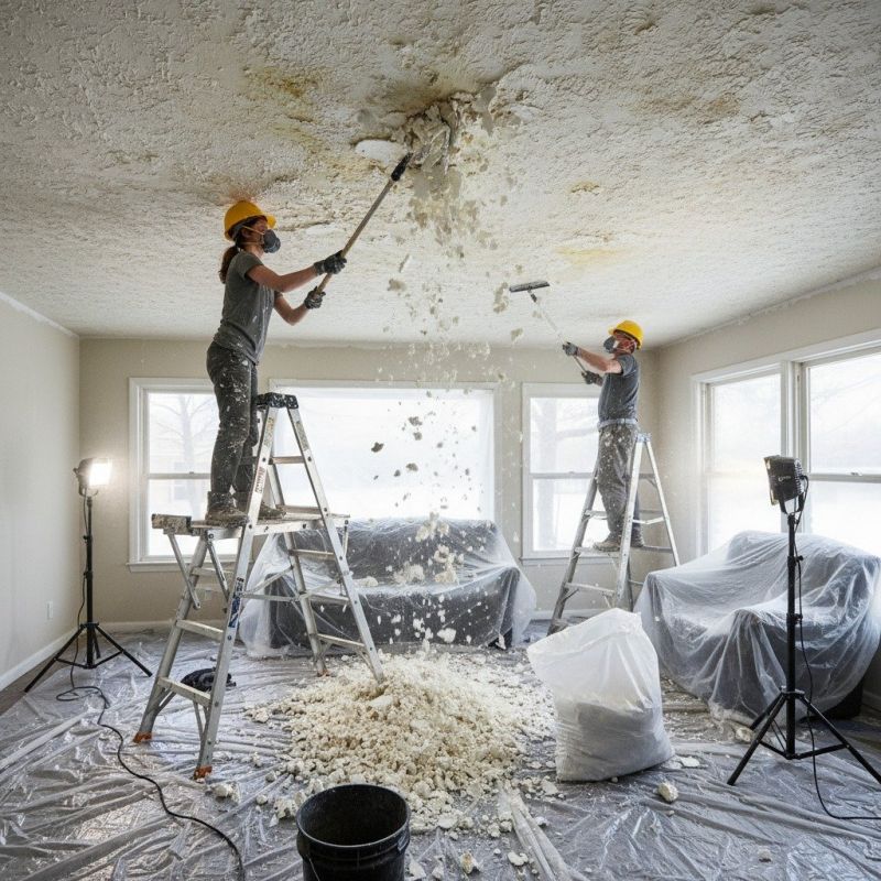 Knockdown Ceiling Removal in Waco, TX