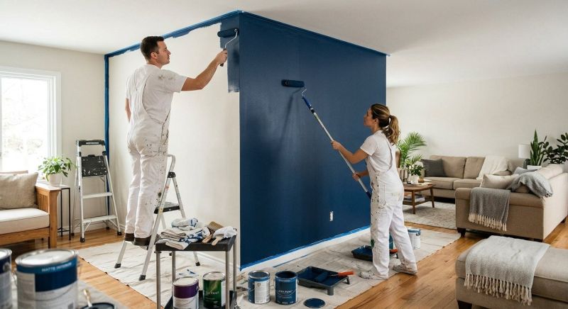 Living Room Painting in Wilmington, NC