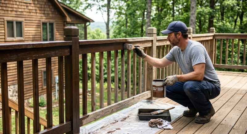 Railing Staining in Waco, TX