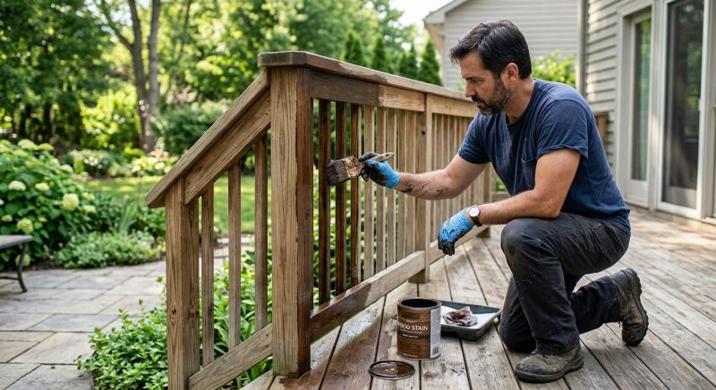Railing Staining in Waco, TX