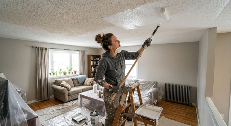 Stucco Ceiling Painting in Kansas City, KS
